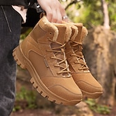 economico Stivali invernali e neve-scarponi da trekking caldi e impermeabili da uomo con fodera in pelliccia, suola antiscivolo, scarpe da trekking e da campeggio all'aperto