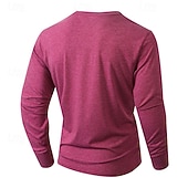 economico Magliette casual da uomo-Per uomo Maglietta Maglia Henley Camicia a Maniche Lunghe Manica Lunga Henley Primavera Autunno Semplice Moda Designer Essenziale Tasche Vacanza Streetwear Uscire Nero Bianco Blu marino Maglietta Top