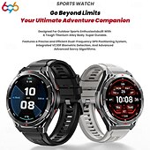 cheap Smartwatch-X28 Smart Watch 1.43 inch Smartwatch Fitness Running Watch Bluetooth Pedometer Call Reminder Activity Tracker Compatible with Android iOS Women Men GPS Long Standby Waterproof IP68 22mm Watch Case