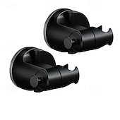economico Mensole per il bagno-Supporto per soffione doccia regolabile da 2 pezzi, supporto per soffione doccia portatile con ventosa rimovibile, ganci, angolo regolabile &amp;supporto per soffione doccia in altezza
