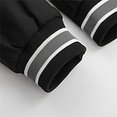 baratos Jaquetas Casuais-Homens jaqueta leve Jaqueta casual Casaco com capuz Férias Diário Respirável Bolsos Primavera Outono Listra Moda Clássico Com Capuz Padrão Preto Verde Tropa Casaco