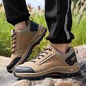 cheap Casual Sneakers-Men's Waterproof Non Slip Hiking Shoes, Durable Outdoor Trekking Sneakers with Shock Absorption Sole for Climbing, Camping and Trail Running