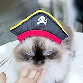 levne Oblečení a doplňky pro psy-1dílná pirátská klobouková čepice pro malá, střední a velká plemena - halloweenská kapitánská čepice pro psy a kočky