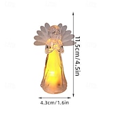 preiswerte Weihnachtsbeleuchtung für den Innenbereich-1 Stück 11,5 x 4,3 cm LED-Lichtstreifen für Weihnachten und Halloween, elektronisches Engel-Ornamentlicht aus Acryl-Imitationskristall, Nachtlicht für Schlafzimmer und Esszimmer im Innen- und