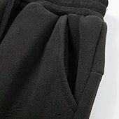 economico Gamba Dritta-Per uomo Pantaloni da tuta Pantaloni in Pile Pantaloni Pantaloni invernali Coulisse Tasca Elastico in vita Semplice Comodità Caldo Sport all'Aperto Quotidiano Moda Casual Nero Rosa Micro-elastico