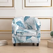 economico COPERTURA PRODURA E COPERCHIO SENZA ARGINE-fodera per poltrona club, fodera in poliestere con stampa a righe, piante o motivi geometrici, resistente protezione antiscivolo per sedia da soggiorno