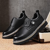 baratos Sapatos Casuais Slip-On-sapatos de trabalho casuais marrons masculinos – sola antiderrapante durável, fecho de trava fácil, design de cano baixo confortável para uso diário, escritório e atividades ao ar livre