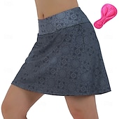 cheap Women's Pants, Shorts &amp; Skirts-Women's Geometic Cycling Skort Skirt Bike Skirt Bottoms Mountain Bike MTB Road Bike Cycling Sports 3D Pad Cycling Quick Dry Moisture Wicking Black Pink Spandex Clothing Apparel Bike Wear