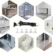 billiga Förbättring av hemmet-5-i-1-verktygssats för borttagning av fogmassa – inkluderar fogskrapa, fogverktyg, lim och hörnskrapa, perfekt för renovering av kök, badrum, fönster och handfat