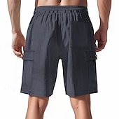 cheap Casual Shorts-Men's Shorts Summer Shorts Casual Shorts Corduroy Shorts Drawstring Pocket Elastic Waist Plain Comfort Breathable Short Outdoor Vacation Sport Casual Navy Blue