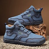 abordables Bottes-Chaussures de travail décontractées kaki pour hommes, baskets d&#039;extérieur à lacets durables avec semelle antidérapante pour la randonnée, le camping, la conduite et les activités quotidiennes