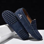 economico Mocassini casual-Per uomo Mocassini &amp; Slip-On Retrò Taglie Forti Camminata Casual Quotidiano PU Confortevole Stivali alti Mocassino Rosso marrone Nero Giallo