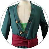  Avventuriero dell'oceano Costumi da pirata Roronoa Zoro Pirata di Cappello di Paglia Anime Costume Cosplay Abiti Abiti Cosplay Carnevale Mascherata Costume Per Per uomo Ragazzi Bambini Adulti