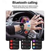 baratos Smartwatch-iMosi ET572 Relógio inteligente 2 polegada Relógio inteligente Bluetooth ECG + PPG Monitoramento de temperatura Podômetro Compatível com Android iOS Feminino Masculino Suspensão Longa Chamadas com