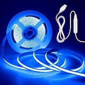 baratos Luzes de tira USB-Luz LED COB USB 5V 1 metro 320LED Desligamento temporizado de 60 segundos Escurecimento de 6 níveis com cabo USB de 1,5 metros Adequado para cozinha, quarto, festa, iluminação doméstica DIY
