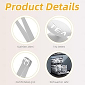 baratos Utensílios &amp; Aparelhos de Cozinha-Espremedor de saquinhos de chá de aço inoxidável, suporte para saquinhos de chá, clipe para filtro, colher para saquinhos de chá, pinça para saquinhos de chá para chá a granel, pegador de cubos de