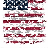 preiswerte Patriotische 250 Polos-4. Juli 2026 250. Herren Amerikanische US-Flagge Polo Langarm Polo-Shirts Revers Lässig Outdoor Straße Alltagskleidung 3D-Druck Knöpfe Frühling Herbst Winter Blau