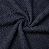 baratos Suéteres básicos-Homens Moletom com zíper Moletom Waffle Estacionar Preto Azul Marinha Meio Zíper Tecido Bolsos Casual Diário Trabalho Poliéster Ativo Vintage Legal Primavera Outono Roupa Moletons Moletons Manga Longa