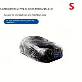abordables Lonas para coche-Funda universal transparente para coche, con película de PE resistente y resistente al polvo. &amp;Protección UV, resistente a arañazos, transparente, cobertura total para protección contra todo tipo de