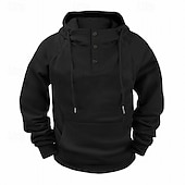 economico Felpa Tattica-Per uomo Felpa con cappuccio Felpa con cappuccio abbottonata Felpa con cappuccio tattica Nero Bianco Borgogna Blu marino Cammello Con Cappuccio Semplice Tasca Sport &amp; Outdoor Casuale Quotidiano