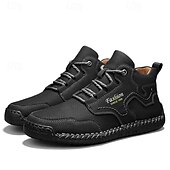 abordables Bottes-Chaussures de travail décontractées kaki pour hommes, baskets d&#039;extérieur à lacets durables avec semelle antidérapante pour la randonnée, le camping, la conduite et les activités quotidiennes