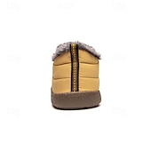 preiswerte Winter- und Schneestiefel-Wasserdichte Winterhausschuhe für Herren mit Fellfutter, leichte, warme Slip-On-Freizeitschuhe mit Anti-Rutsch-Sohle für den Innen- und Außenbereich