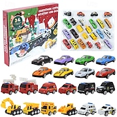 baratos Calendário do Advento &amp; Presentes de Meia-Presentes de Natal para o Calendário do Advento 2025 para Crianças Meninos - Calendário de Contagem Regressiva de 24 Dias com Carros Rebobinados Veículos Presentes de Férias
