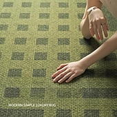 baratos Tapetes-Tapete vintage verde francês, tapete luxuoso para sala de estar, tapete elegante para cabeceira de quarto, tapete grande resistente a manchas e fácil de limpar