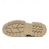 olcso Harci bakancs-Fekete műbőr férfi fűzős csizma vastag talppal és katonai stílussal – tökéletes Harley-Davidson motorosoknak, punk rockereknek, hétköznapi viseletnek és trendi utcai divatnak.