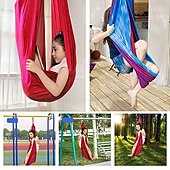 cheap Outdoor Activity-Indoor Therapy Swing for Kids Child and Teens Adjustable Aerial Flying Yoga Hammock Has A Calming Effect On Children Needs