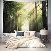 cheap Wall Tapestries-Tapestry Blanket Wall Hangings Forest Tropical 3D Bedroom Living Room Dorm Home Decor
