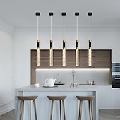 Недорогие Дизайн цилиндра-светодиодный подвесной светильник с регулируемой яркостью 34 см, хрустальный современный кухонный островной светильник, регулируемое подвесное освещение для кухонного острова, светодиодная люстра из