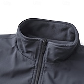 abordables chaqueta deportiva-Hombre Chaqueta al aire libre Impermeable Chaqueta para senderismo Diario Senderismo Resistente al Viento A Prueba de Lluvia Bolsillo Otoño Invierno Plano Moda Clásico Escote Chino Regular Negro