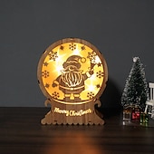 billiga inomhus julbelysning-Julpwooden LED dekorativa lampor skrivbordspynt julprydnader inomhus sovrum studierum matsalar atmosfärdekorerande lampor AA batteribox