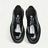 Недорогие Classic Dress Shoes-Men's Brown Genuine Leather Lace-Up Oxford Shoes – Classic Formal Dress Shoes for Business, Office and Evening Events