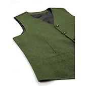  gilet da uomo, gilet da esterno, casual, quotidiano, autunno e inverno, in poliestere, tinta unita, termico, caldo, blazer monopetto, nero, blu, marrone, verde