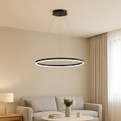 お買い得  リング＆ラウンドデザイン-LED　ペンダント　ライト　40/60/80cm　1ライト　リングサークル　デザイン　調光可能　アルミニウム　塗装仕上げ　豪華　モダン　スタイル　ダイニングルーム　ベッドルーム　ペンダント　ランプ　110-240v　リモコン　調光可能