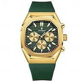 olcso Quartz órák-poedagar üzleti karóra férfiaknak vízálló, világító kronográf dátum férfi karóra szilikon szíjas kvarc férfi karóra 893