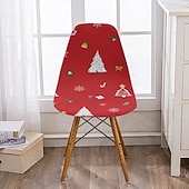 economico Copridivano di Natale-Coprisedie natalizi in seta di latte da 1/2/4/6 pezzi, coprisedie protettivi morbidi, altamente elastici e lavabili, sedie da pranzo decorative per feste, ristoranti e hotel