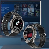 abordables Montres connectées-LW9 Montre intelligente 1.43 pouce Smartwatch Montre Connectée Bluetooth 4G Surveillance de la température Podomètre Rappel d&#039;appel Compatible avec Android iOS Hommes GPS Longue Veille Appels Mains