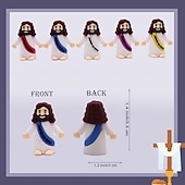 cheap Statues-50/100pcs Little Jesus Figures, Mini Jesus Figurines in Bulk, Christmas Stocking Stuffers Gift Multicolor Tiny Jesus Figures, Miniature Figurines to Hide