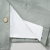 economico Giubbotti Casual-Per uomo Giacca di lino Formale Casa Bottoni Minimalista Primavera &amp; Autunno Autunno Tutte le stagioni Tinta unica Attivo Vintage Colletto a Camicia Regolare Blu marino Verde Cachi Azzurro Giacca