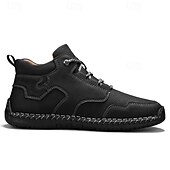 abordables Bottes-Chaussures de travail décontractées kaki pour hommes, baskets d&#039;extérieur à lacets durables avec semelle antidérapante pour la randonnée, le camping, la conduite et les activités quotidiennes