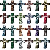 abordables Artículos para el hogar-Marcadores magnéticos con forma de cruz (12, 16 y 24 unidades), ideales para el estudio bíblico, lectores, profesores y estudiantes.