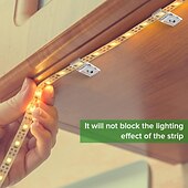 ieftine Accesorii LED-10 buc 20 buc cleme transparente pentru benzi luminoase autoadezive cu șuruburi, suport de montare, cleme de fixare puternice cu LED-uri și șuruburi pentru benzi luminoase de 0,39 in/10 mm lățime,