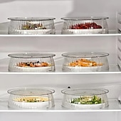 abordables Ustensiles et gadgets de cuisine-Couvercle anti-éclaboussures pour micro-ondes avec poignée – couvercle en plastique de qualité alimentaire résistant à la chaleur pour le réchauffage, la cuisson au four et la cuisine en extérieur