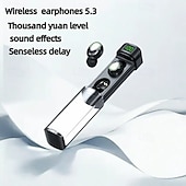 tanie Słuchawki telefoniczne i biznesowe-QB60 Zestaw słuchawkowy do prowadzenia telefonu bez użycia rąk Douszny Bluetooth 5.3 Głęboki bas Automatyczne parowanie na Apple Samsung Huawei Xiaomi MI Trening w siłowni Kemping i turystyka Trekking