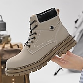 preiswerte Arbeitsschuhe-Outdoor-Arbeitsstiefel für Herren – robuste Schnürstiefeletten mit dicker Sohle zum Wandern, Bauen, für die Arbeit auf dem Bauernhof und für die tägliche Freizeit