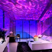 billiga Rumsdekoration Ljus-USB LED Projektor Nattlampa Aurora Stjärnhimmel Vattendynami Lampa för Sovrum Vardagsrum Dekorationssemester Alla hjärtans dag Gåva