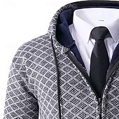 preiswerte Herren Strickjacke-Herren Pullover Kleid Pullover Strickjacke Reißverschluss-Pullover Strickpullover Gerippt Stricken Normale Oberteile Gestrickt Gerippt Einfach Mit Kapuze Mode Schals Lässig Alltagskleidung Bekleidung